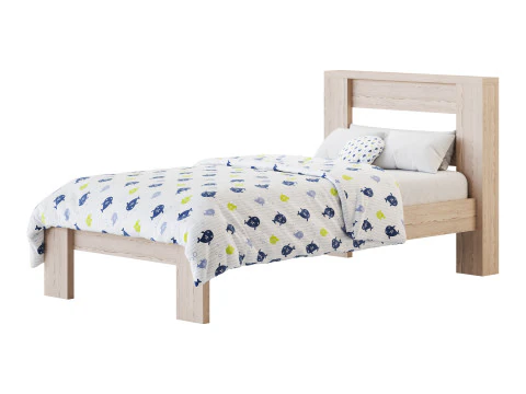 Estrutura da cama com plataforma de madeira DHP Jaymee Kids Modelo 3D