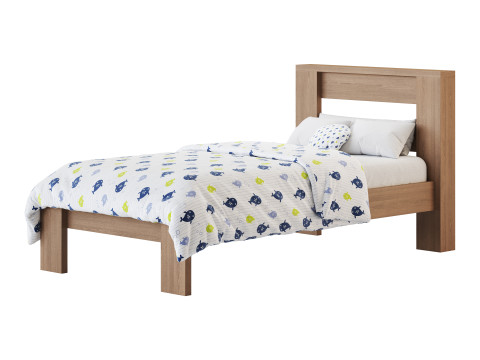 DHP Jaymee Kids Wood Platform Bed Frame 3Dモデル