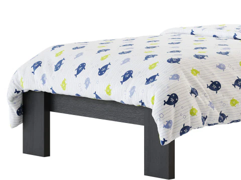 Estrutura da cama com plataforma de madeira DHP Jaymee Kids Modelo 3D