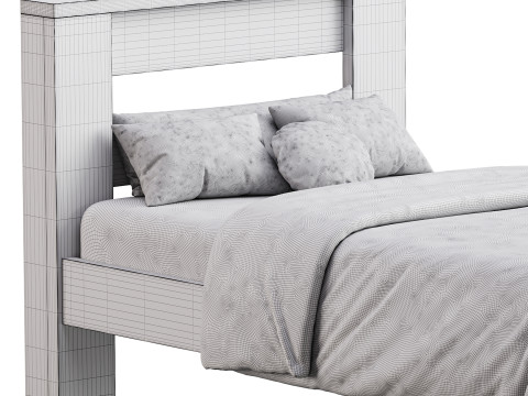DHP Jaymee Kids Wood Platform Bed Frame 3Dモデル