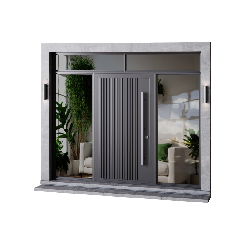 Metal entrance group for home and office Modello 3D .c4d .max .obj .3ds .fbx .stl .blend