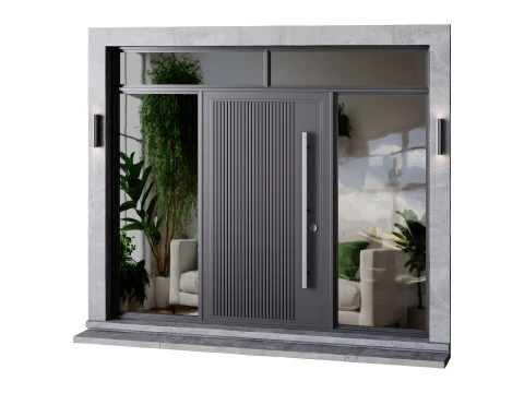 घर और कार्यालय के लिए धातु प्रवेश समूह 3D मॉडल