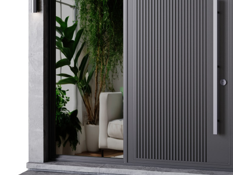 Metal entrance group for home and office Modello 3D