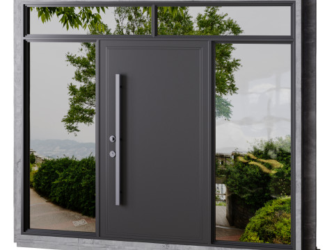 Metal entrance group for home and office Modello 3D