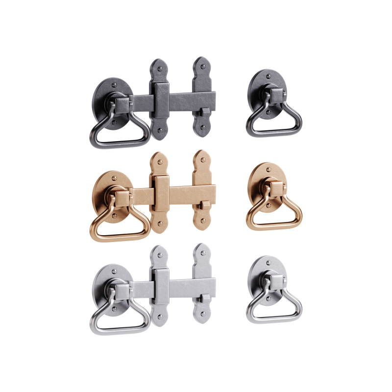 Door Latch 3D Model .c4d .max .obj .3ds .fbx .stl .blend 