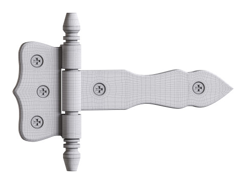 Door Strap Hinge 3D Модель