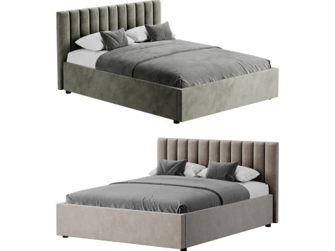 Cama de casal Ol&iacute;via Modelo 3D