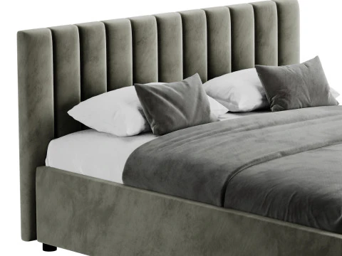 Cama de casal Ol&iacute;via Modelo 3D