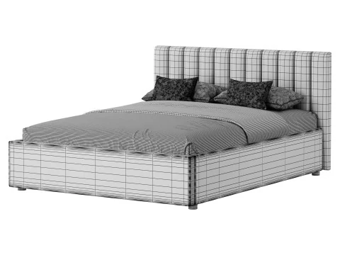 Cama de casal Ol&iacute;via Modelo 3D