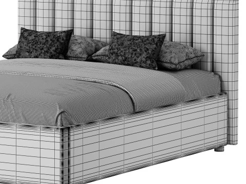 Cama de casal Ol&iacute;via Modelo 3D