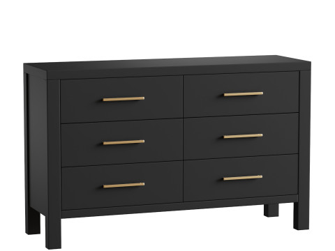 Finn 6-Drawer Dresser 3D Model