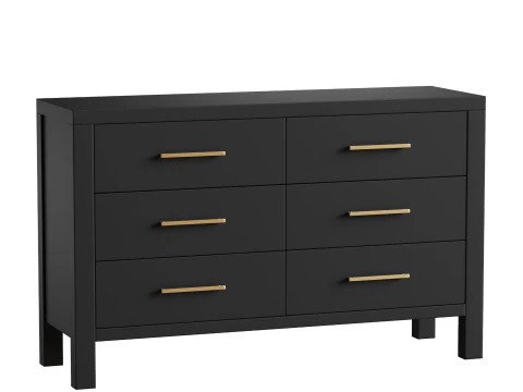 Finn 6-Drawer Dresser 3D Model