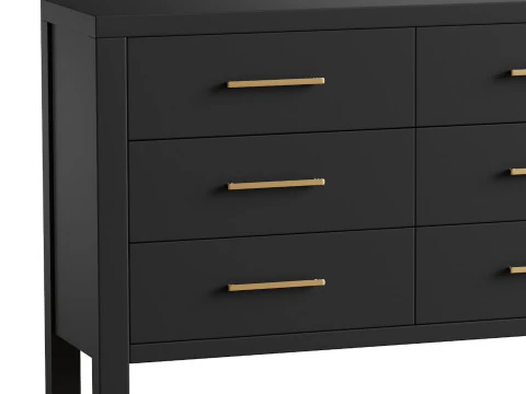 Finn 6-Drawer Dresser 3D Model