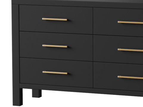 Finn 6-Drawer Dresser 3D Model
