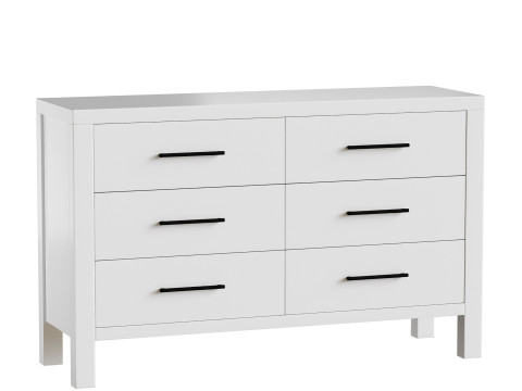 Finn 6-Drawer Dresser 3D Model