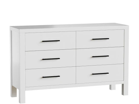 Finn 6-Drawer Dresser 3D Model