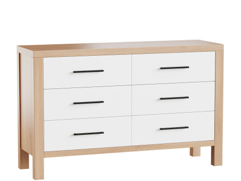 Finn 6-Drawer Dresser 3D Model