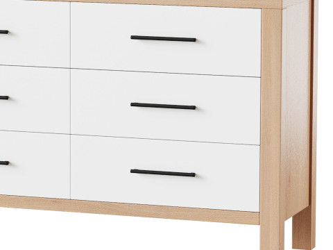 Finn 6-Drawer Dresser 3D Model