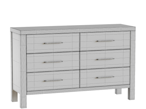 Finn 6-Drawer Dresser 3D Model
