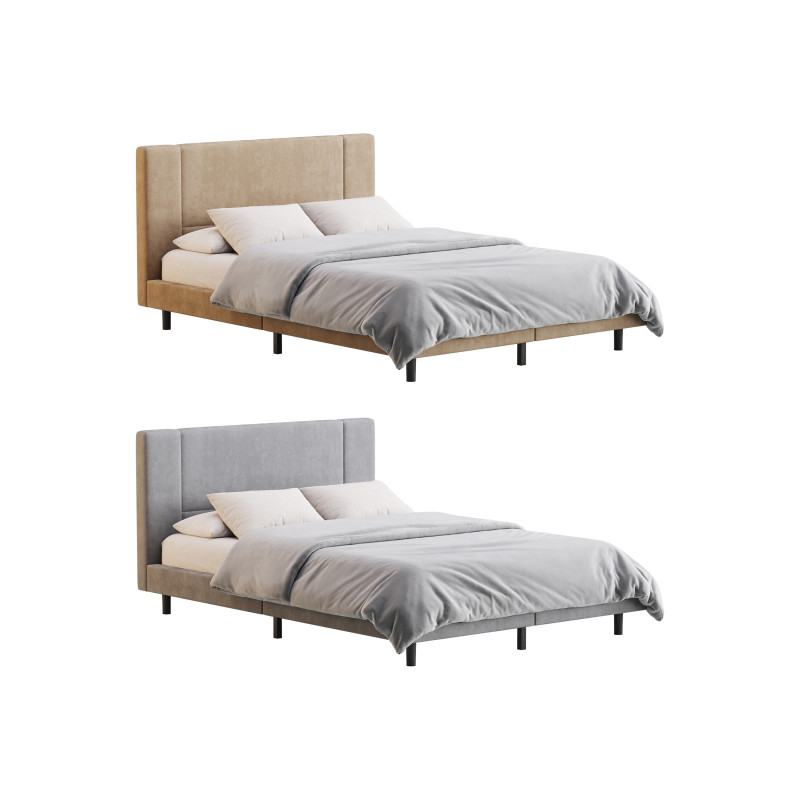 Flolinda Queen Bed 3D 모델 .c4d .max .obj .3ds .fbx .stl .blend 