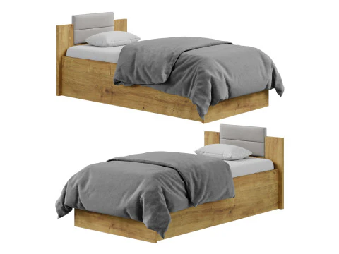 ग्रैनी ओक क्राफ्ट बिस्तर 3D मॉडल