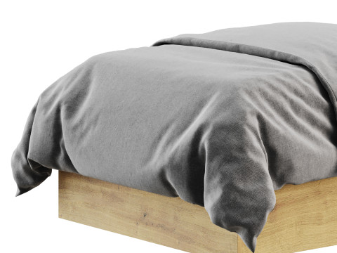 Granny Oak Kraft Bed 3D Model