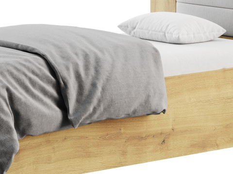 Granny Oak Kraft Bed 3D Model