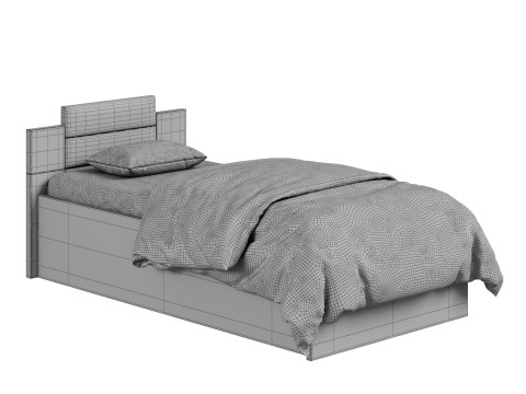 Granny Oak Kraft Bed 3D Model