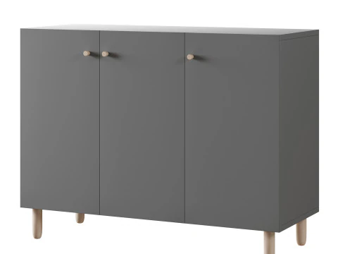 Hanna s Cabinet 2 Grey 3D Model