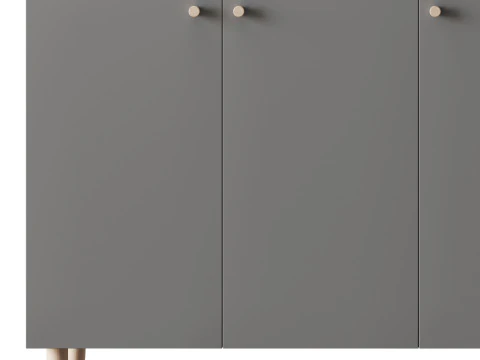 Hanna s Cabinet 2 Grey 3D Model