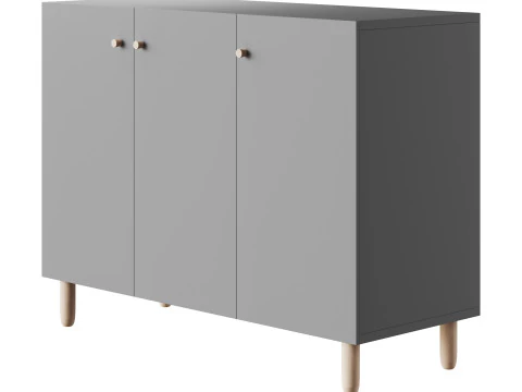 Hanna s Cabinet 2 Grey 3D Model