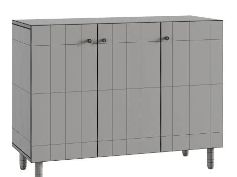 Hanna s Cabinet 2 Grey 3D Model
