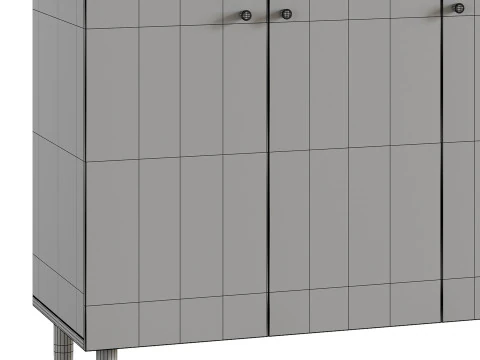 Hanna s Cabinet 2 Grey 3D Model