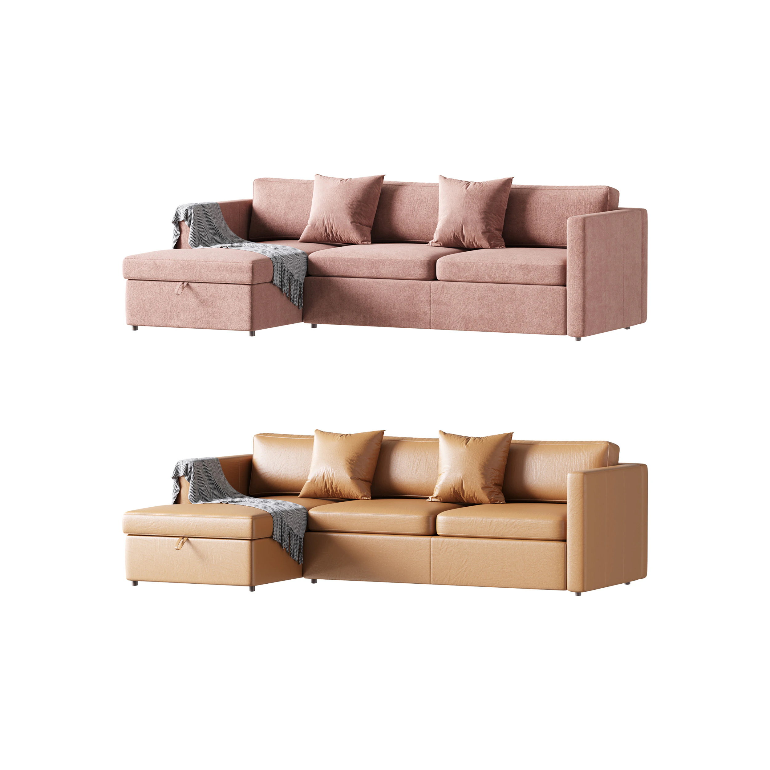 Harris Leather Sofa 3 3D Model .c4d .max .obj .3ds .fbx .stl .blend 
