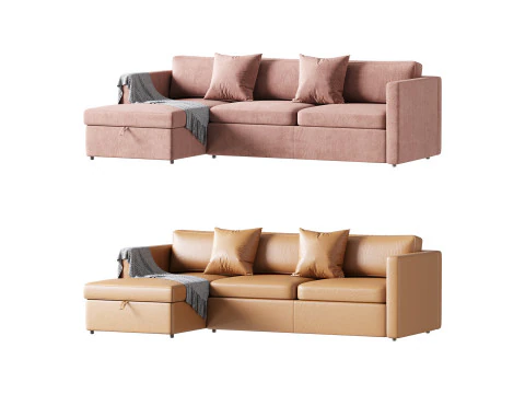 Sof&aacute; de couro Harris 3 Modelo 3D