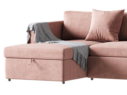 Harris Leather Sofa 3 3D Model