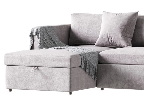 Harris Leather Sofa 3 3D Model