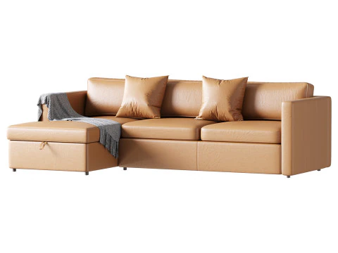 Harris Leather Sofa 3 3D Model