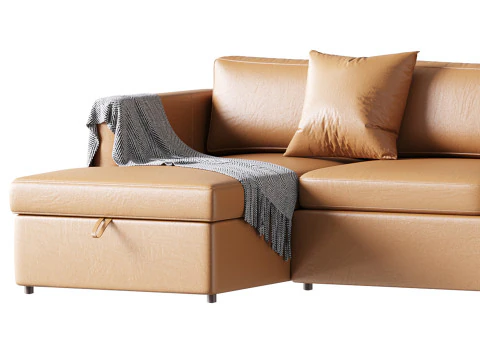 Harris Leather Sofa 3 3D Model