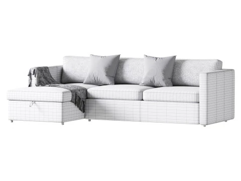Harris Leather Sofa 3 3D Model