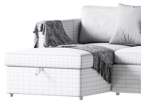 Harris Leather Sofa 3 Modelo 3D