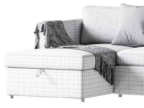 Harris Leather Sofa 3 3D Model