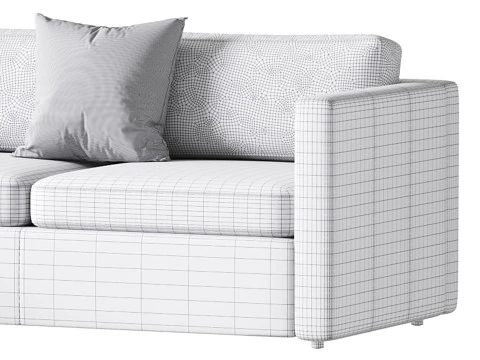 Harris Leather Sofa 3 3D Model