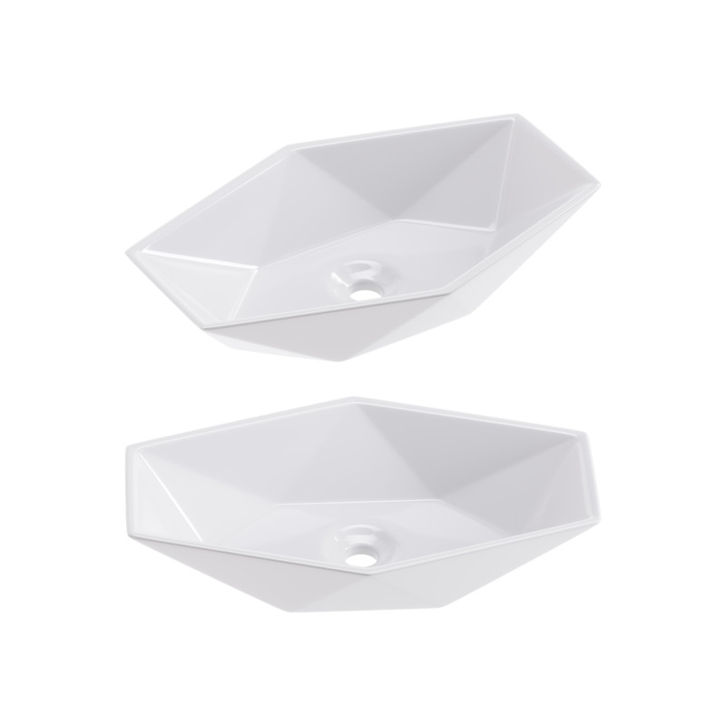 Hexy Bathroom Wash basin 3D 모델 .c4d .max .obj .3ds .fbx .stl .blend 