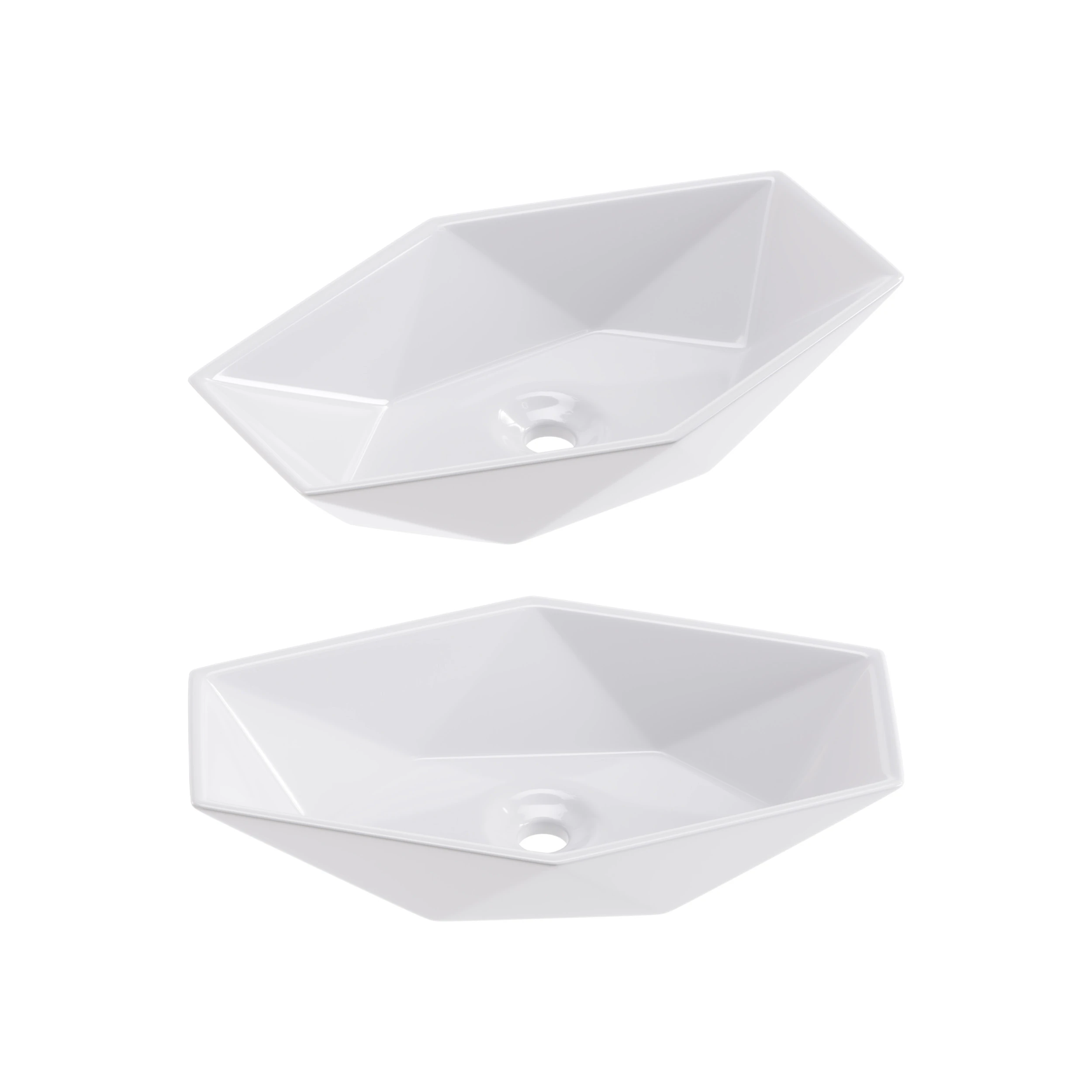Hexy Bathroom Wash basin 3D Model .c4d .max .obj .3ds .fbx .stl .blend