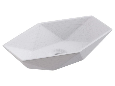 Hexy Bathroom Wash basin 3D Model
