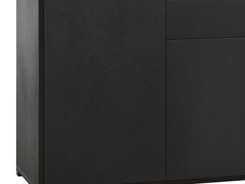 HOMCOM High Gloss Buffet Black Modèle 3D