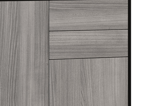 HOMCOM High Gloss Buffet Black Modèle 3D
