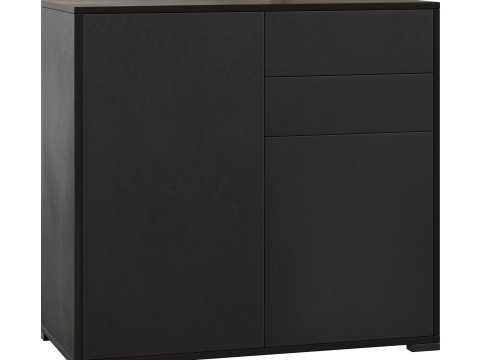 HOMCOM High Gloss Buffet Black Modèle 3D