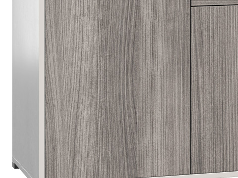 HOMCOM High Gloss Buffet Black Modèle 3D
